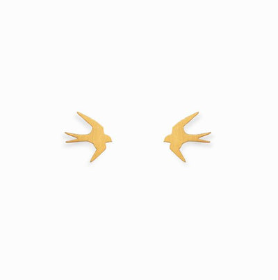 Mini Coquine Nature Swallow Golden Earrings