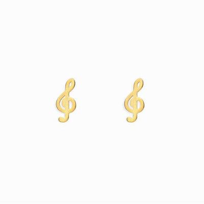 Mini Coquine Treble Clef Golden Earrings - Studio Play