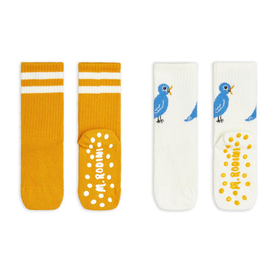 Mini Rodini Baby Bird 2-pack Anti-slip Socks