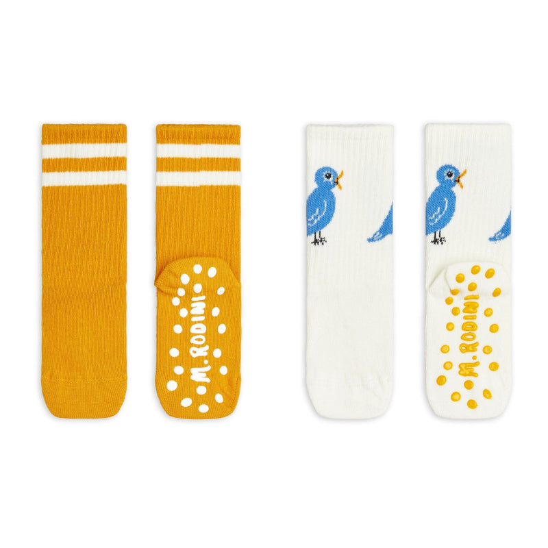 Mini Rodini Baby Bird 2 - pack Anti - slip Socks - Studio Play