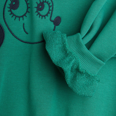 Mini Rodini Baby Ritzratz Emb Sweatshirt Green