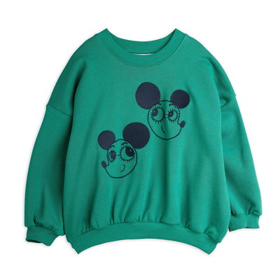 Mini Rodini Baby Ritzratz Emb Sweatshirt Green
