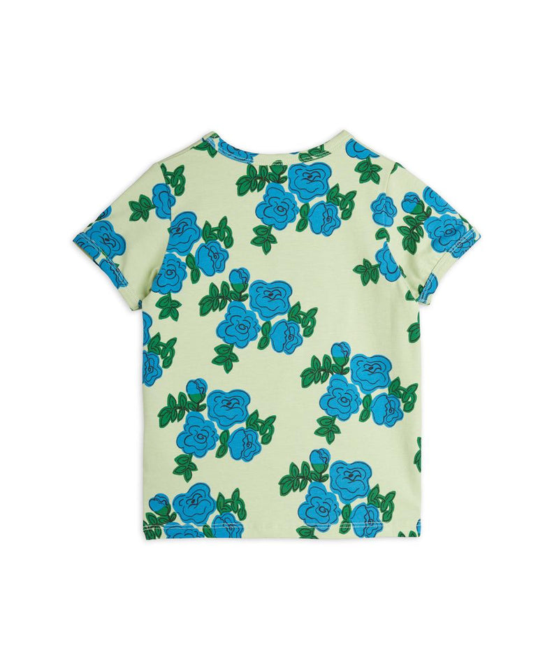 Mini Rodini Blue Roses aop ss Tee