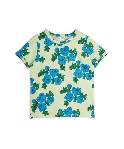 Mini Rodini Blue Roses aop ss Tee