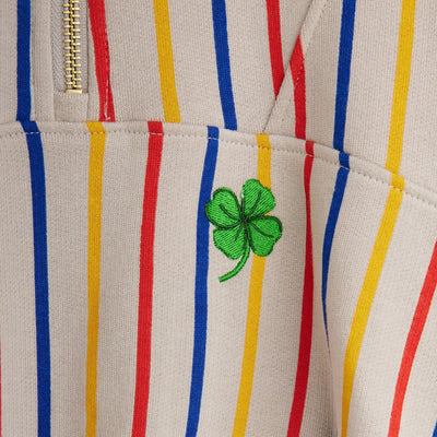 Mini Rodini Clover Emb Half Zip Sweatshirt