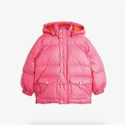 Mini Rodini Heavy Hooded Puffer Jacket Pink