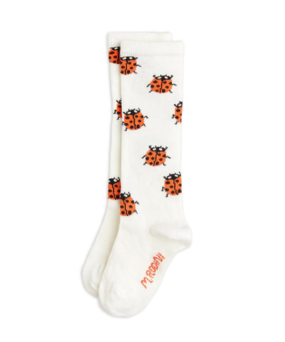 Mini Rodini Ladybugs knee-high socks