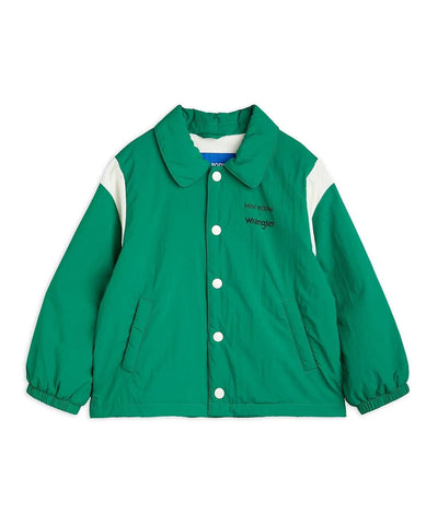 Mini Rodini x Wrangler Peace Dove Coach Lined Jacket Green