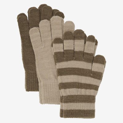 Minymo Magic Gloves Knit 3-Pack Caribou