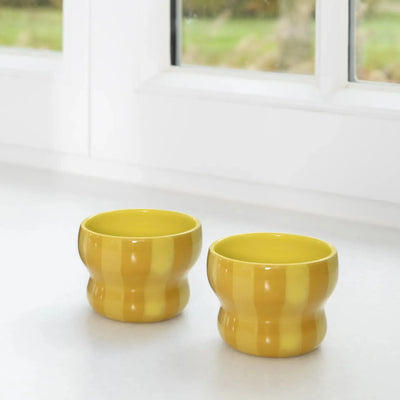 &Klevering Mug Circus Large Yellow Set Of 2