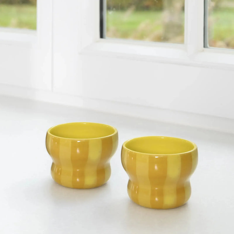 &Klevering Mug Circus Large Yellow Set Of 2