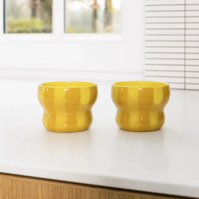 &Klevering Mug Circus Large Yellow Set Of 2