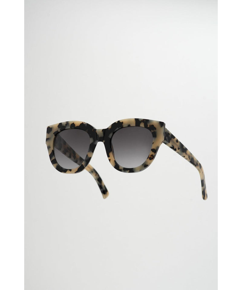 Monokel Zonnebril Cleo Black/White Havana Grey Lens