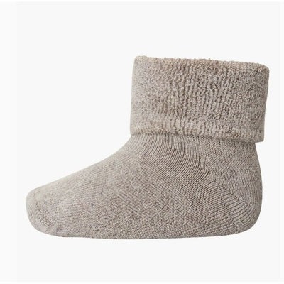 Mp Denmark Cotton Baby Socks 489 Light Brown Melange - Studio Play