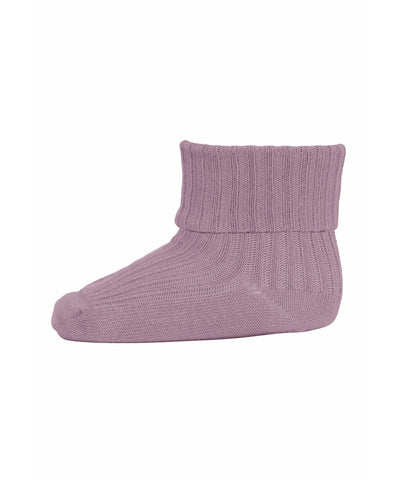 Mp Denmark Cotton Rib Baby Socks Lilac Shadow 685