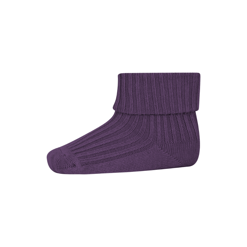 Mp Denmark Cotton Rib Baby Socks Patrician Purple 110 - Studio Play