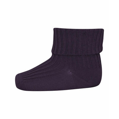 Mp Denmark Cotton Rib Baby Socks Patrician Purple 110 - Studio Play