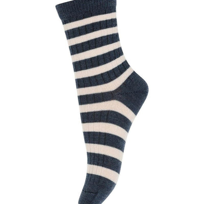 Mp Denmark Elis Socks 79200 Dark Denim Melange 498 - Studio Play