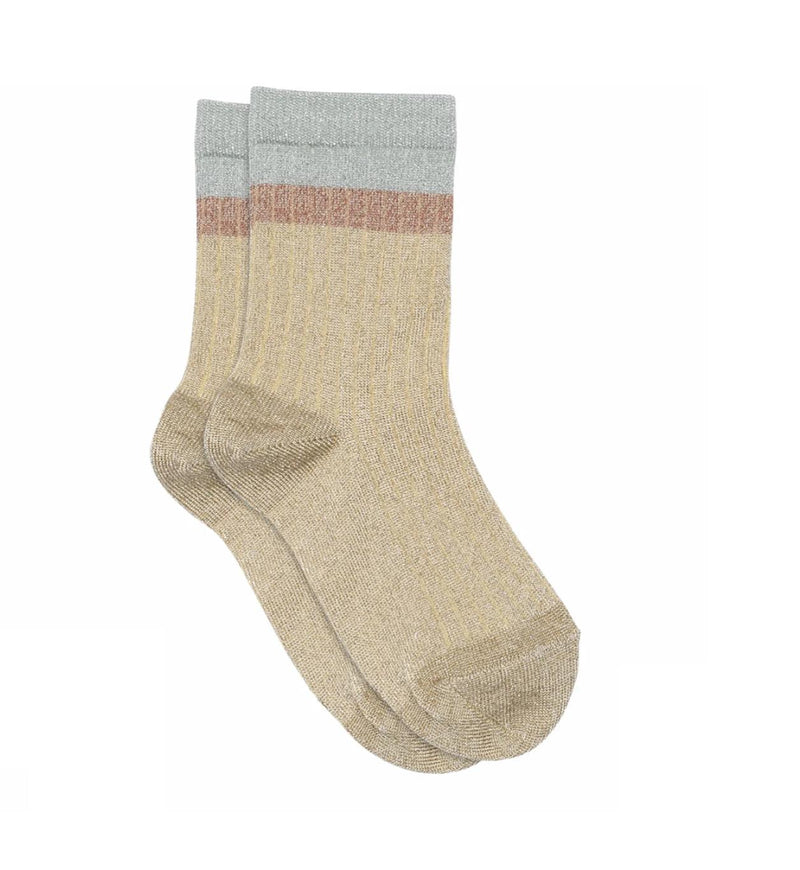 Mp Denmark Norma Glitter Socks Gray Mist