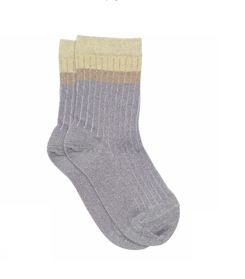 Mp Denmark Norma Glitter Socks Mellow Green