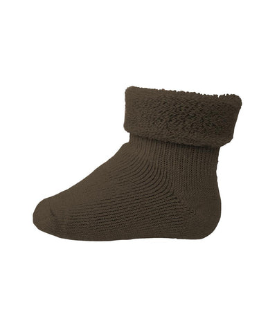 Mp Denmark Wool Baby Socks Brown Melange 351