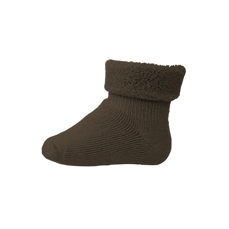 Mp Denmark Wool Baby Socks Brown Melange 351