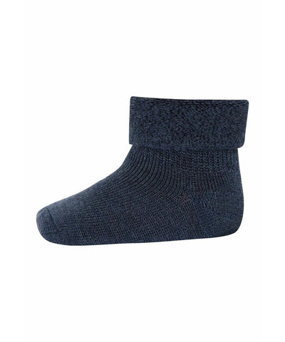 Mp Denmark Wool Baby Socks Dark Denim Melange 498