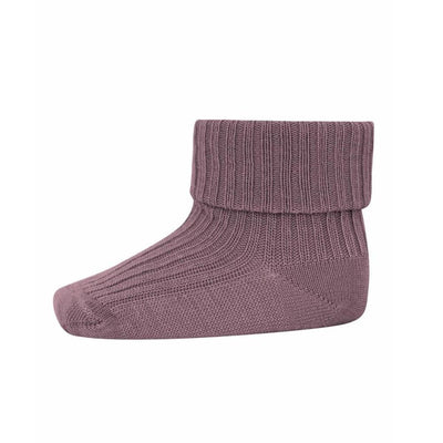Mp Denmark Wool Rib Baby Socks 589 Dark Purple Dove 33 - Studio Play