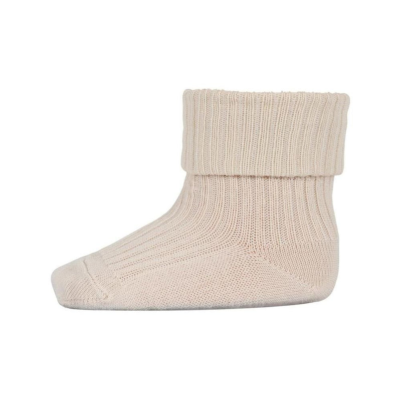 Mp Denmark Wool Rib Baby Socks 589 Ecru 4109 - Studio Play