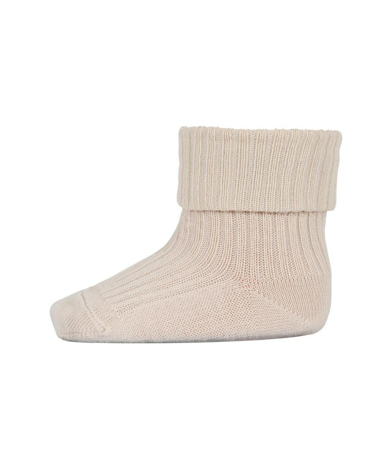 Mp Denmark Wool Rib Baby Socks 589 Ecru 4109