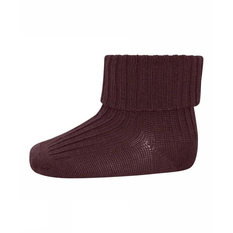 Mp Denmark Wool Rib Baby Socks 589 Grape Skin 36 - Studio Play
