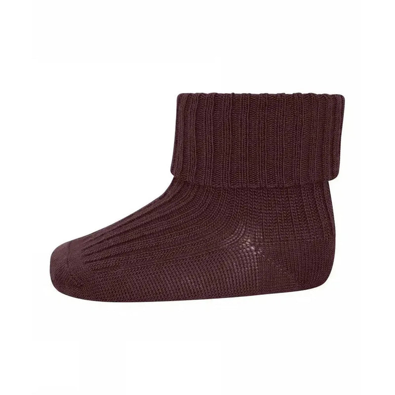 Mp Denmark Wool Rib Baby Socks 589 Grape Skin 36 - Studio Play