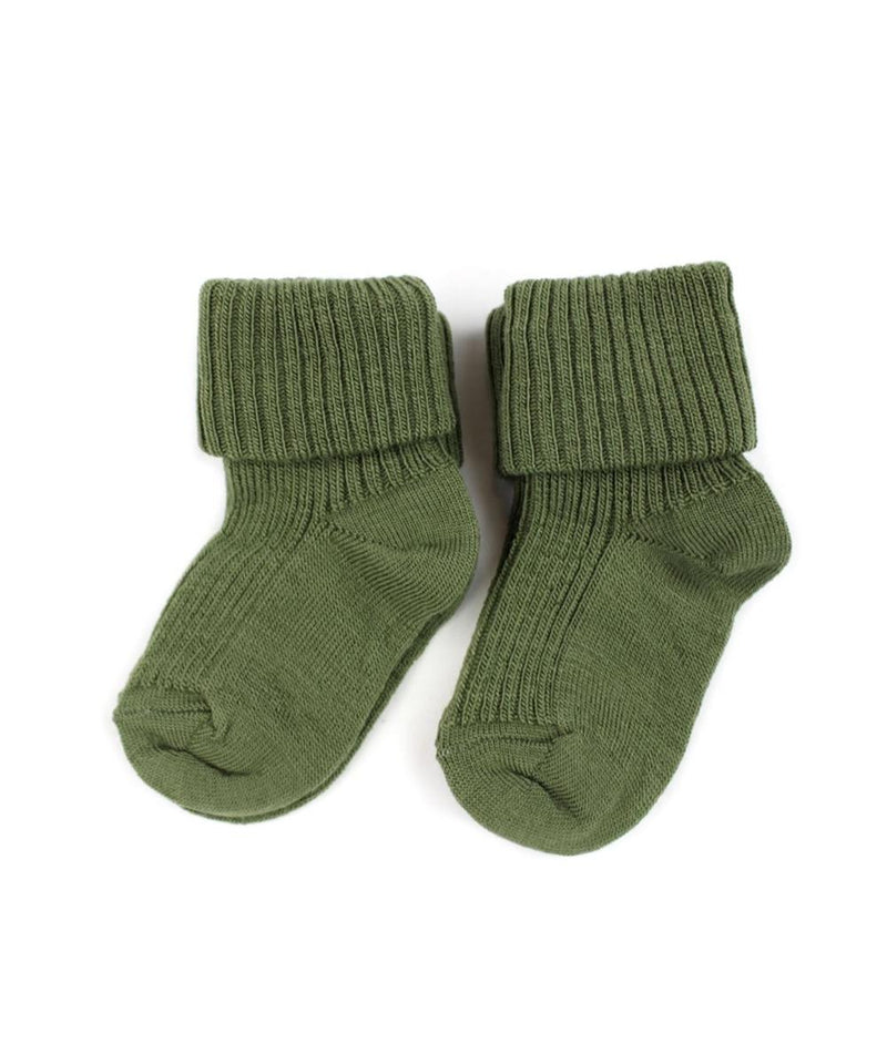 Mp Denmark Wool Rib Baby Socks 589 Olivine 1235