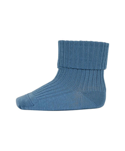Mp Denmark Wool Rib Baby Socks 589 Provincial Blue 2126