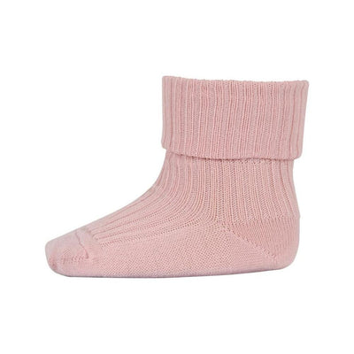 Mp Denmark Wool Rib Baby Socks 589 Silver Pink 4150 - Studio Play