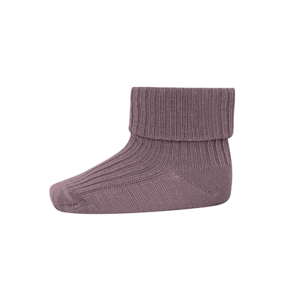 Mp Denmark Wool Rib Baby Socks Dark Purple Dove 33 - Studio Play