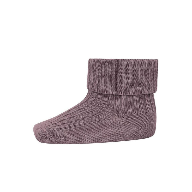 Mp Denmark Wool Rib Baby Socks Dark Purple Dove 33