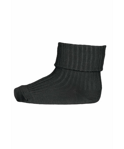 Mp Denmark Wool Rib Baby Socks Dusty Ivy 27