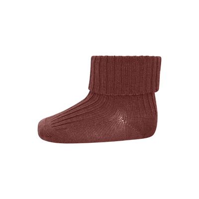 Mp Denmark Wool Rib Baby Socks Hot Chocolate 37 - Studio Play
