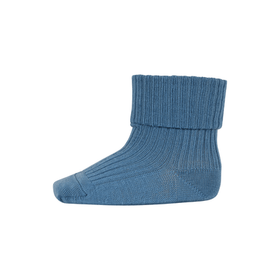 Mp Denmark Wool Rib Baby Socks Provincial Blue 2126 - Studio Play