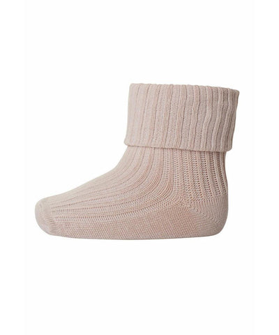 Mp Denmark Wool Rib Baby Socks Rose Dust 853