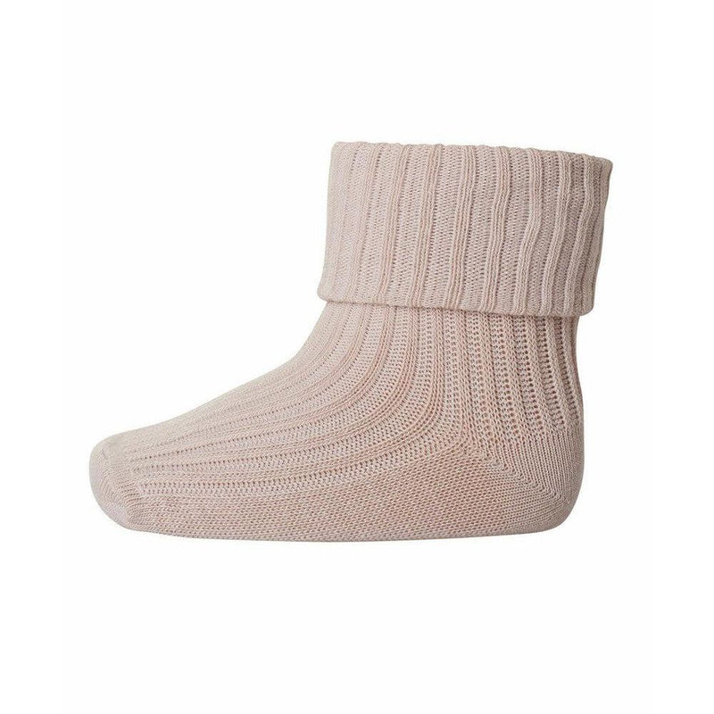 Mp Denmark Wool Rib Baby Socks Rose Dust 853