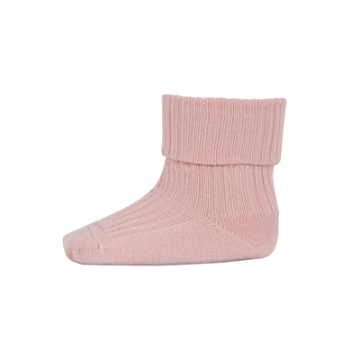 Mp Denmark Wool Rib Baby Socks Silver Pink 4150 - Studio Play