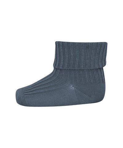 Mp Denmark Wool Rib Baby Socks Stone Blue 4222