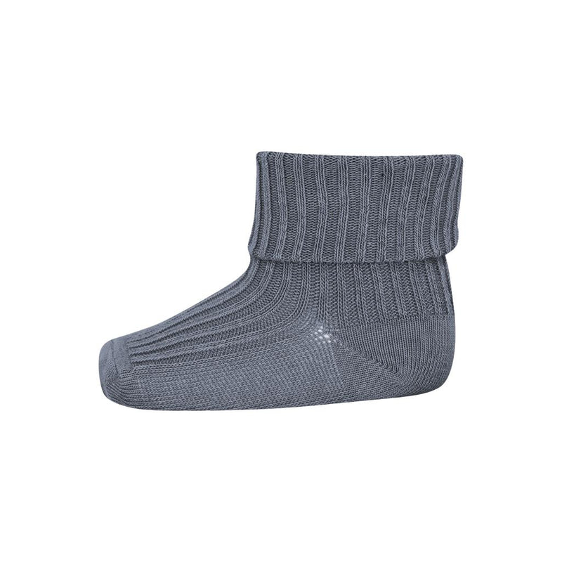 Mp Denmark Wool Rib Baby Socks Stone Blue 4222