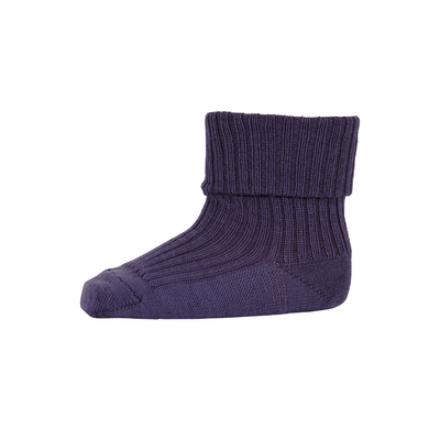 Mp Denmark Wool Rib Baby Socks Vintage Grape 170 - Studio Play