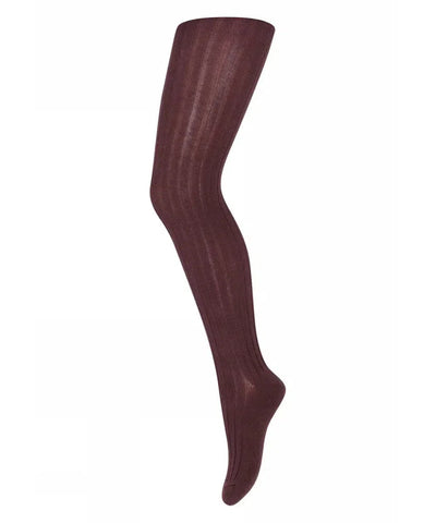 Mp Denmark Wool Rib Tights 128 Grape Skin 36