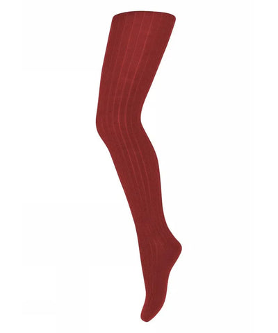 Mp Denmark Wool Rib Tights 128 Tomato 1315
