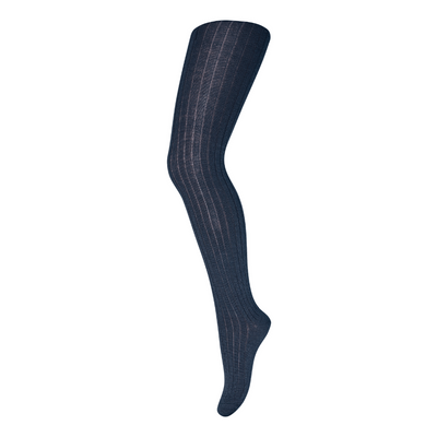 Mp Denmark Wool Rib Tights Navy 807 - Studio Play