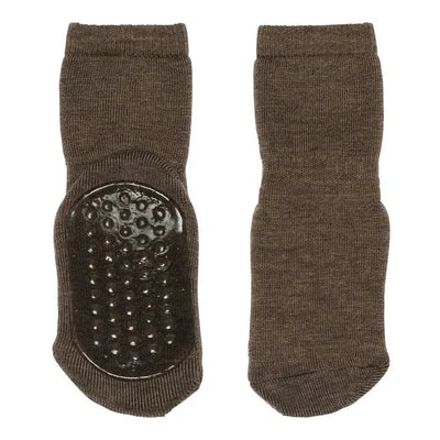 Mp Denmark Wool Socks Anti - slip 7951 Brown Melange 351 - Studio Play